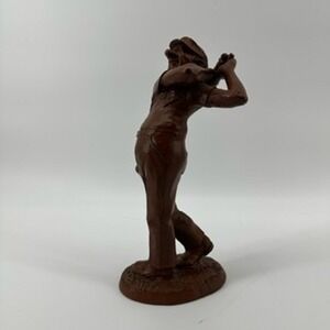 Vintage 1993 Wetherbee Hand Carved Wood Figurine Golfer